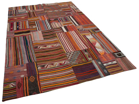7x10 Multicolor Kilim Patchwork Rug - 30490