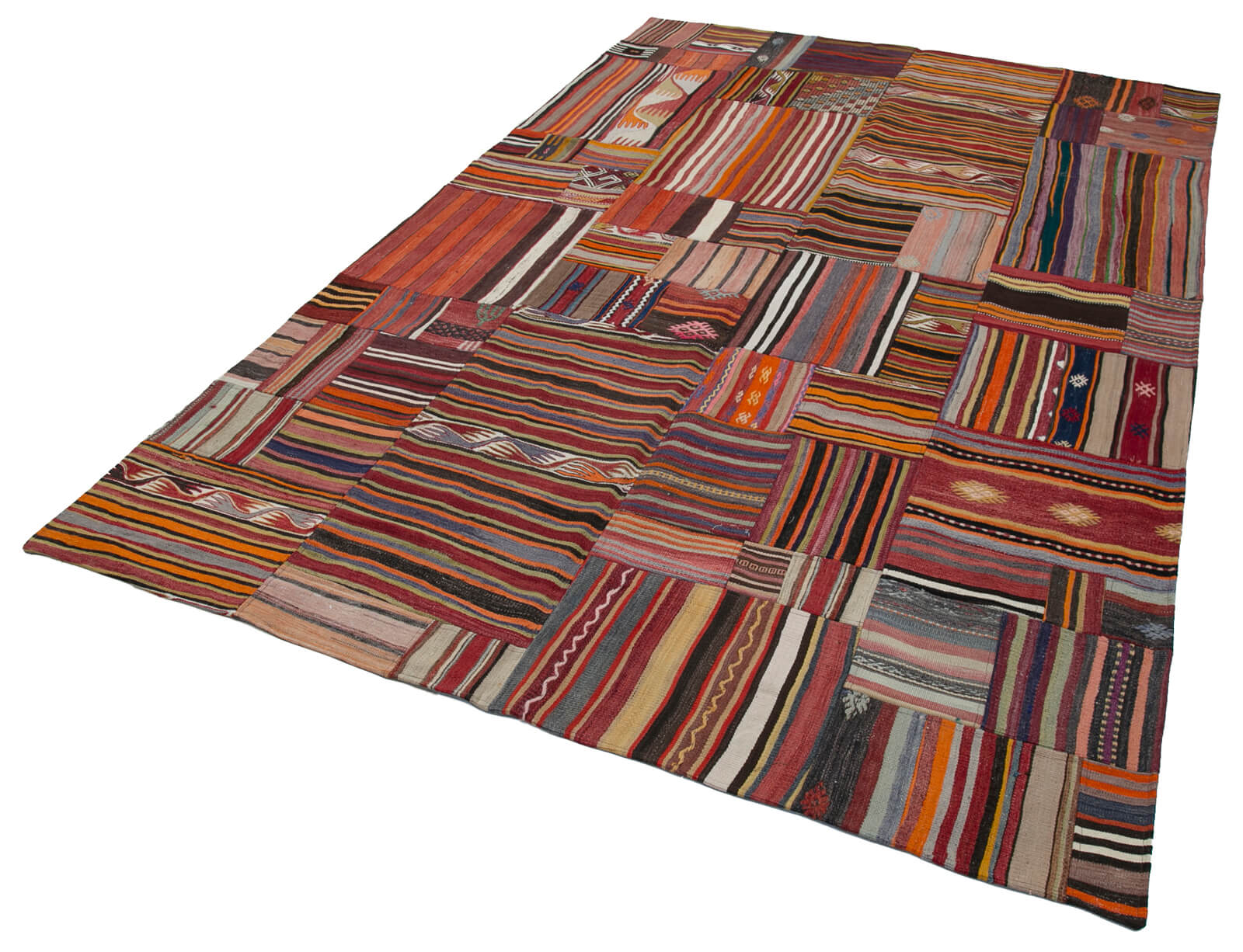 7x10 Multicolor Kilim Patchwork Rug - 30490