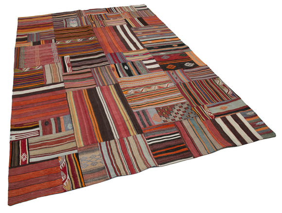 7x10 Multicolor Kilim Patchwork Rug - 30495