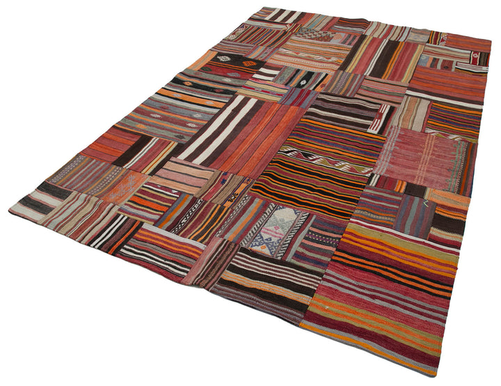 7x10 Multicolor Kilim Patchwork Rug - 30495