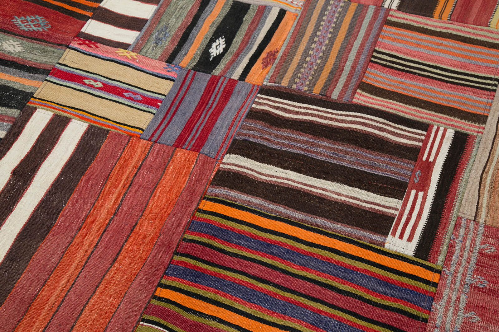 7x10 Multicolor Kilim Patchwork Rug - 30495