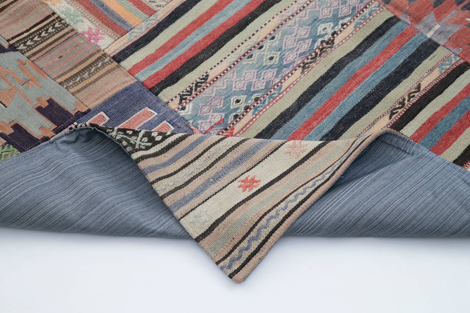 7x10 Beige Kilim Patchwork Rug - 30496