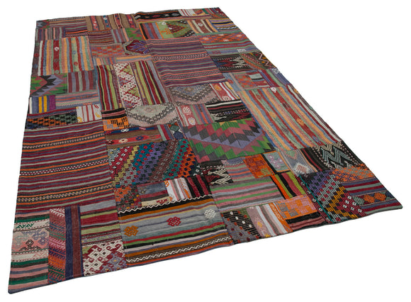 7x10 Multicolor Kilim Patchwork Rug - 30498
