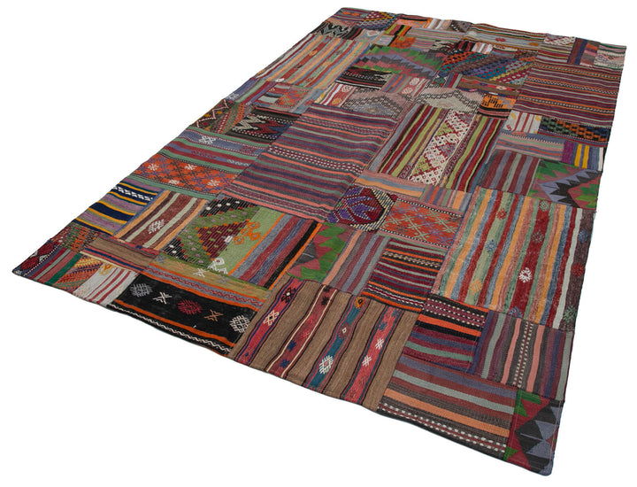 7x10 Multicolor Kilim Patchwork Rug - 30498