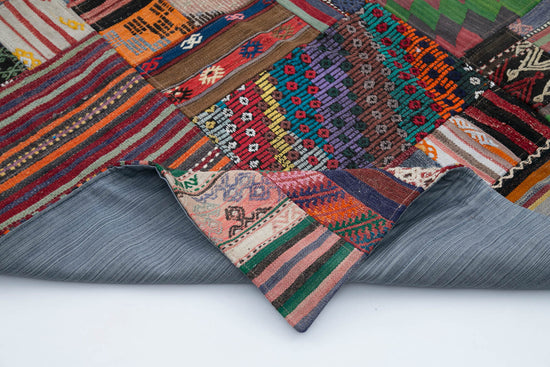 7x10 Multicolor Kilim Patchwork Rug - 30498