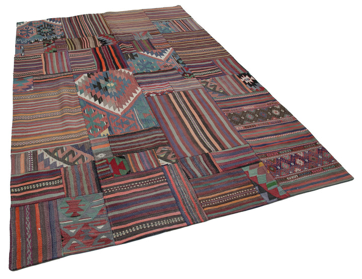 7x10 Multicolor Kilim Patchwork Rug - 30499