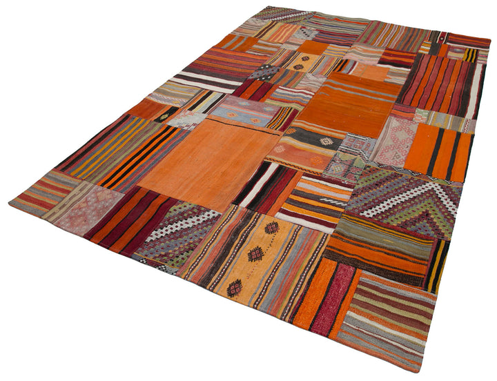 7x10 Multicolor Kilim Patchwork Rug - 30502