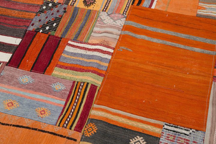 7x10 Multicolor Kilim Patchwork Rug - 30502