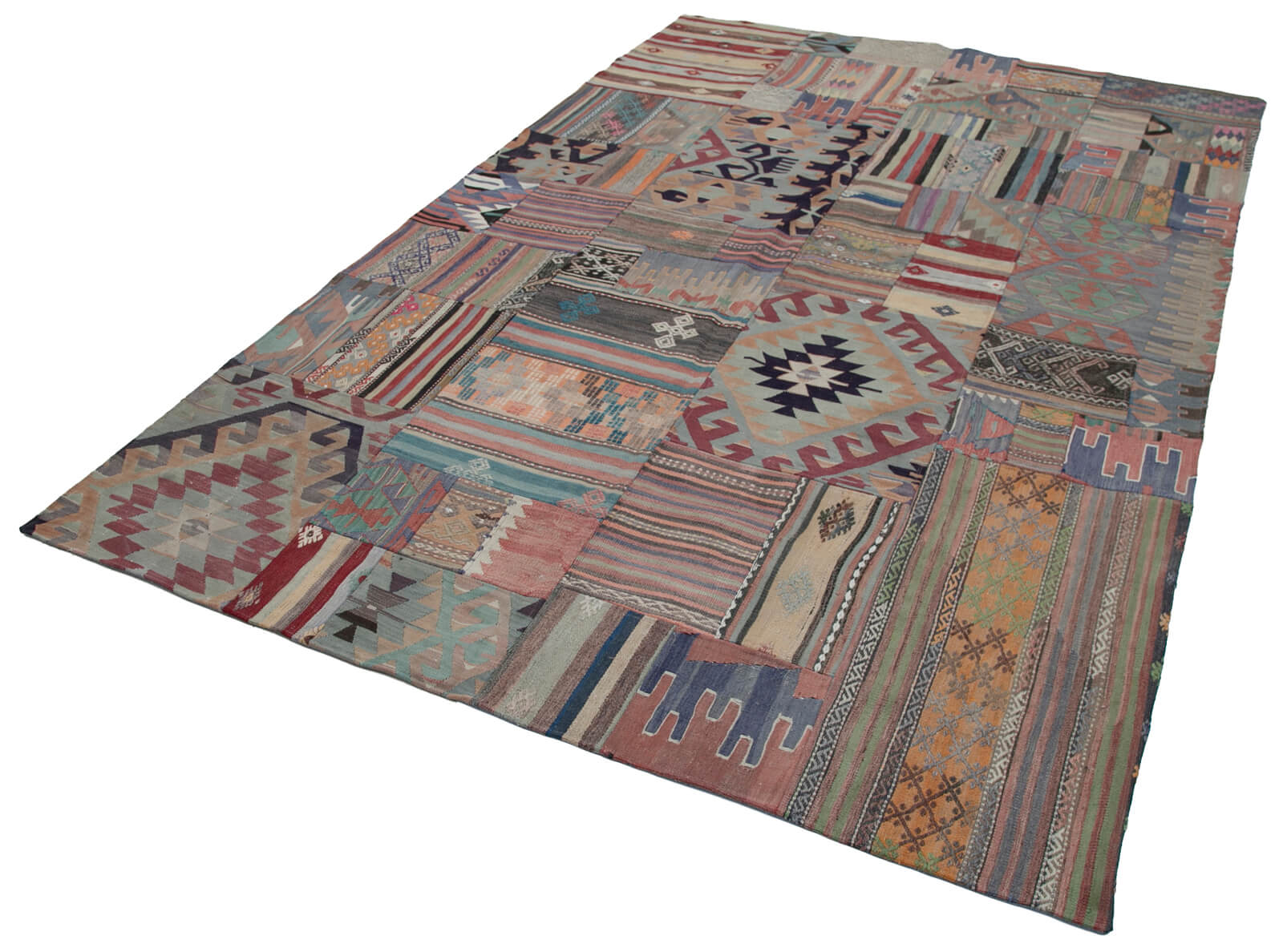 7x10 Multicolor Kilim Patchwork Rug - 30503