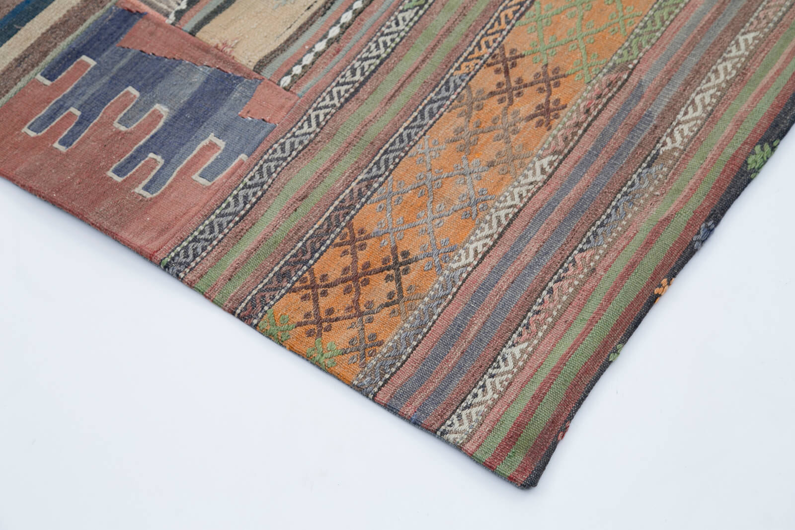 7x10 Multicolor Kilim Patchwork Rug - 30503