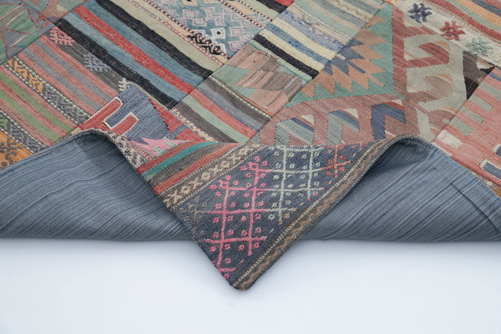 7x10 Multicolor Kilim Patchwork Rug - 30503