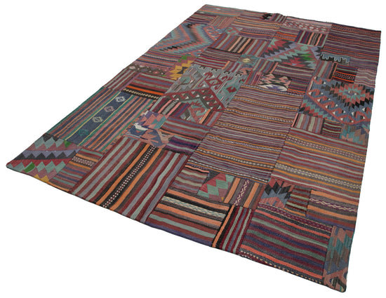7x10 Multicolor Kilim Patchwork Rug - 30520