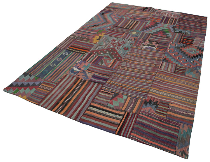 7x10 Multicolor Kilim Patchwork Rug - 30520