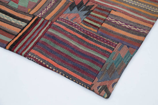 7x10 Multicolor Kilim Patchwork Rug - 30520