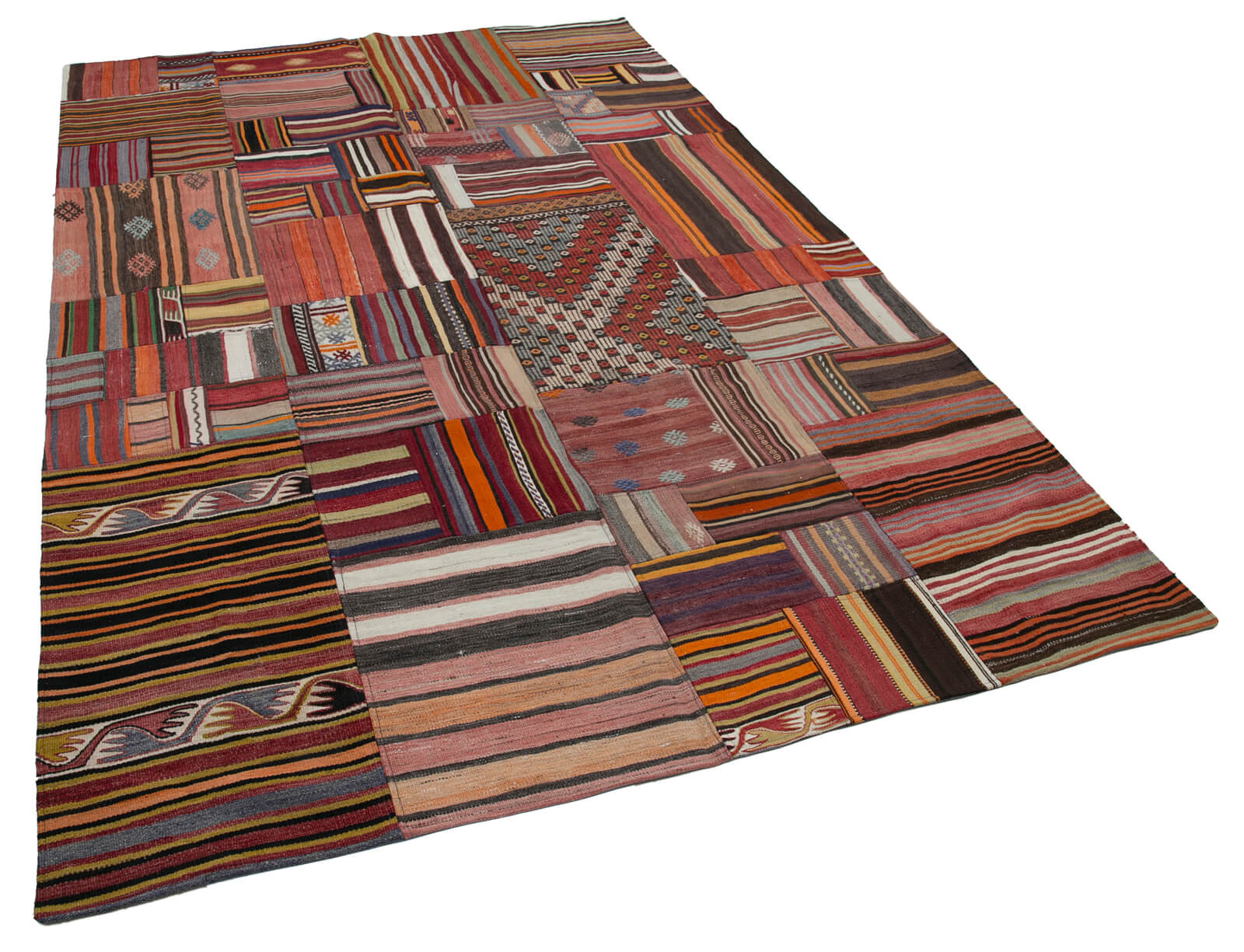7x10 Multicolor Kilim Patchwork Rug - 30521