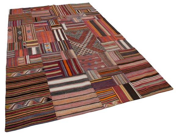 7x10 Multicolor Kilim Patchwork Rug - 30521