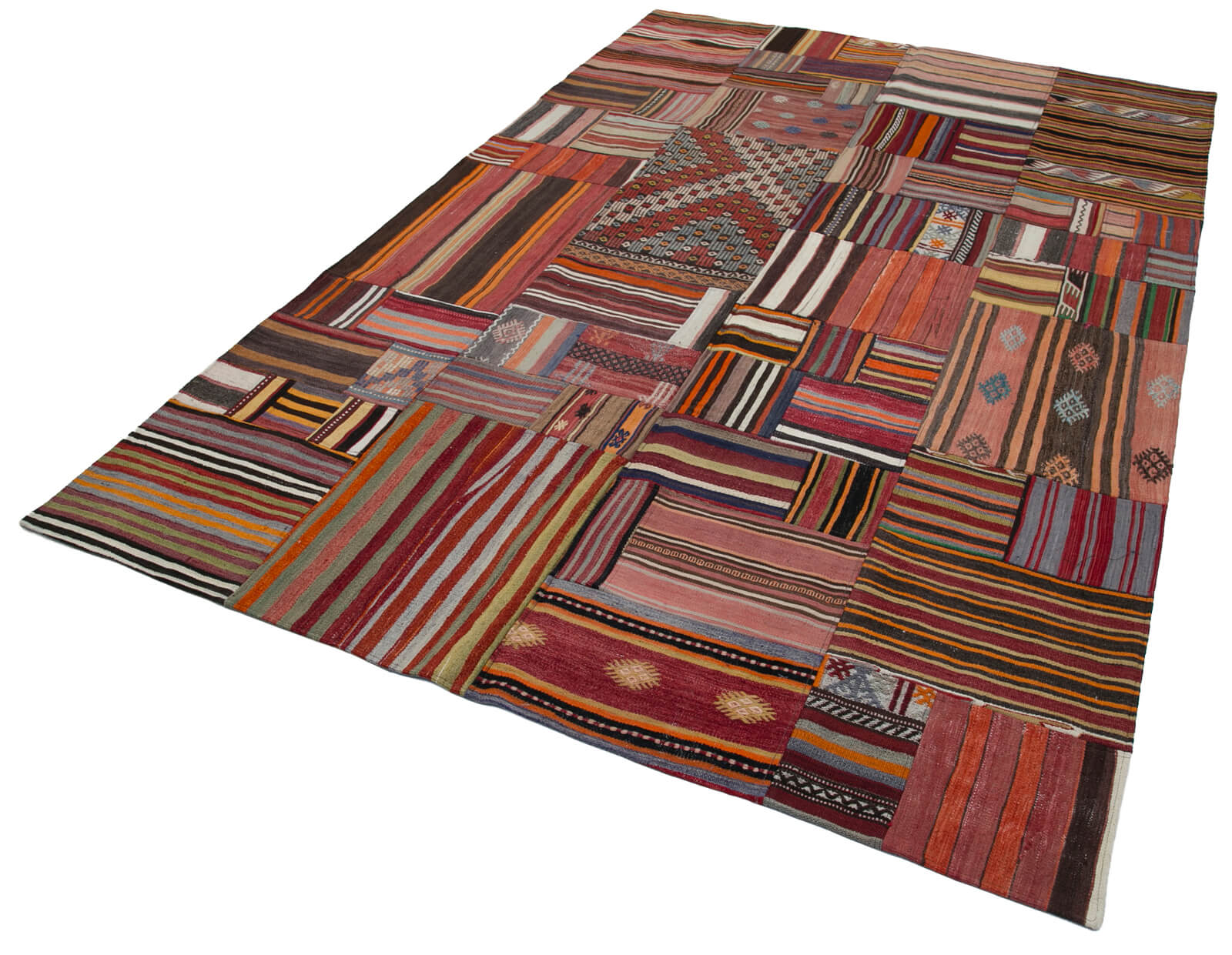 7x10 Multicolor Kilim Patchwork Rug - 30521