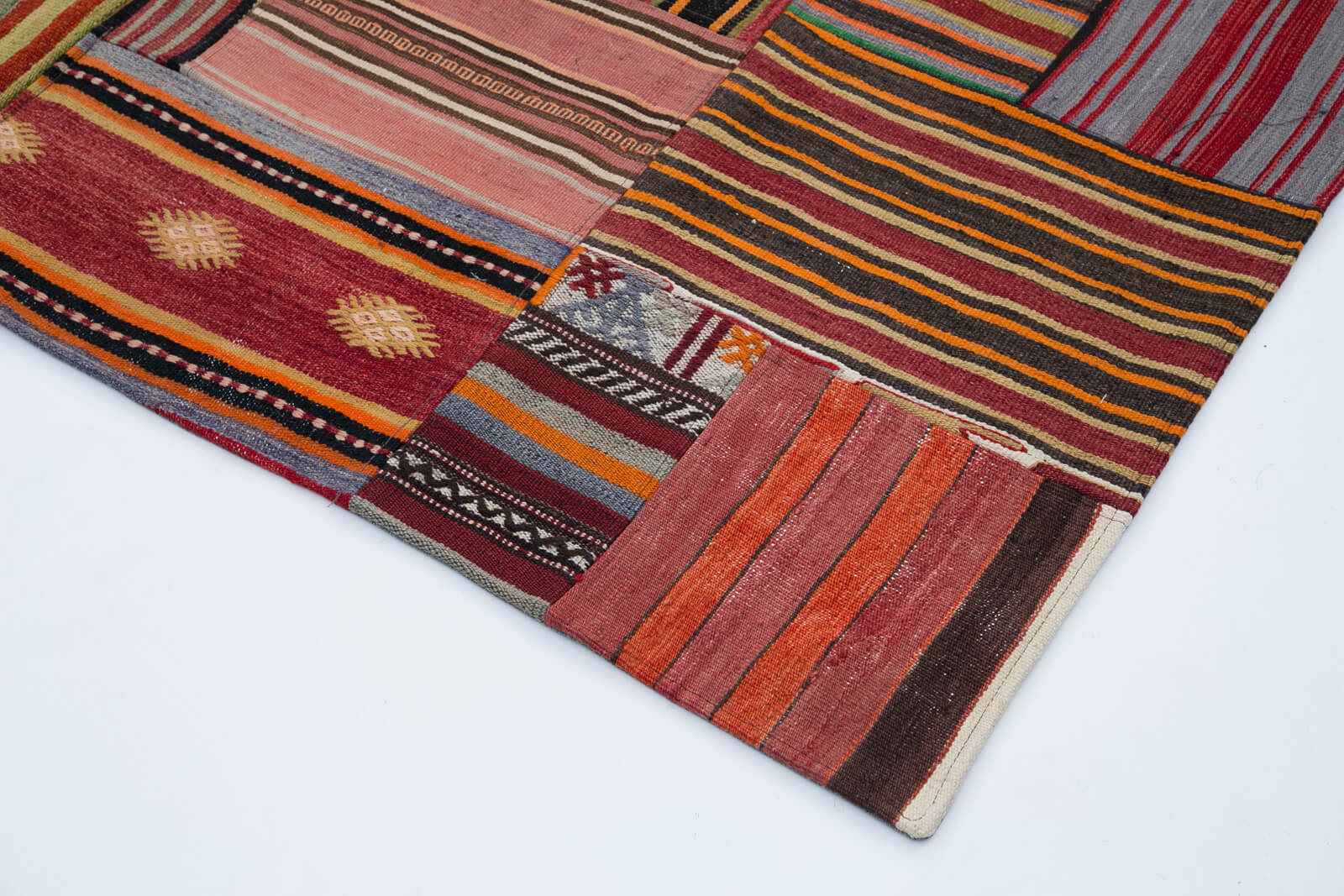 7x10 Multicolor Kilim Patchwork Rug - 30521