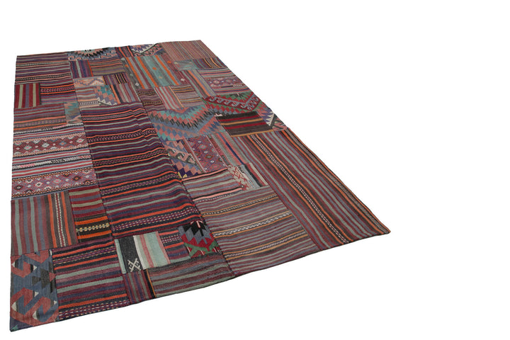 7x10 Multicolor Kilim Patchwork Rug - 30524