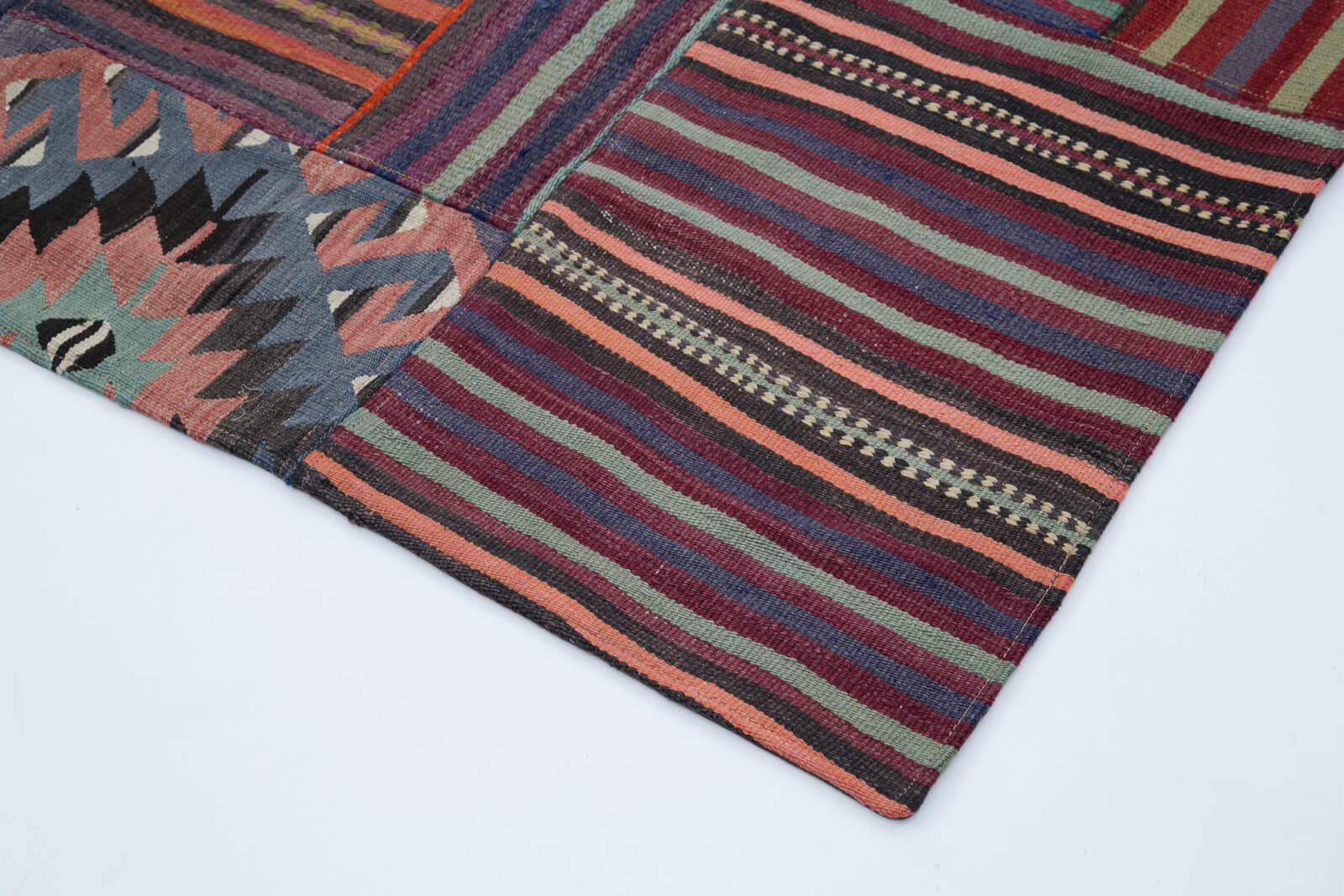 7x10 Multicolor Kilim Patchwork Rug - 30524