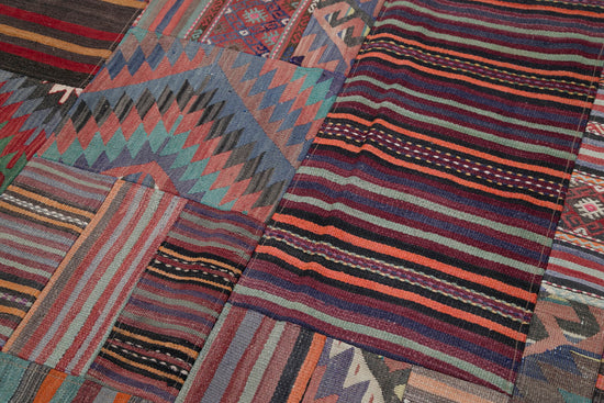 7x10 Multicolor Kilim Patchwork Rug - 30524