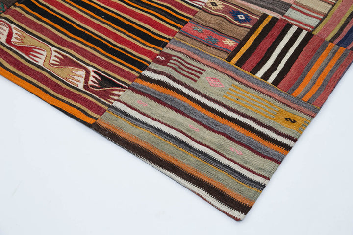 7x10 Multicolor Kilim Patchwork Rug - 30525