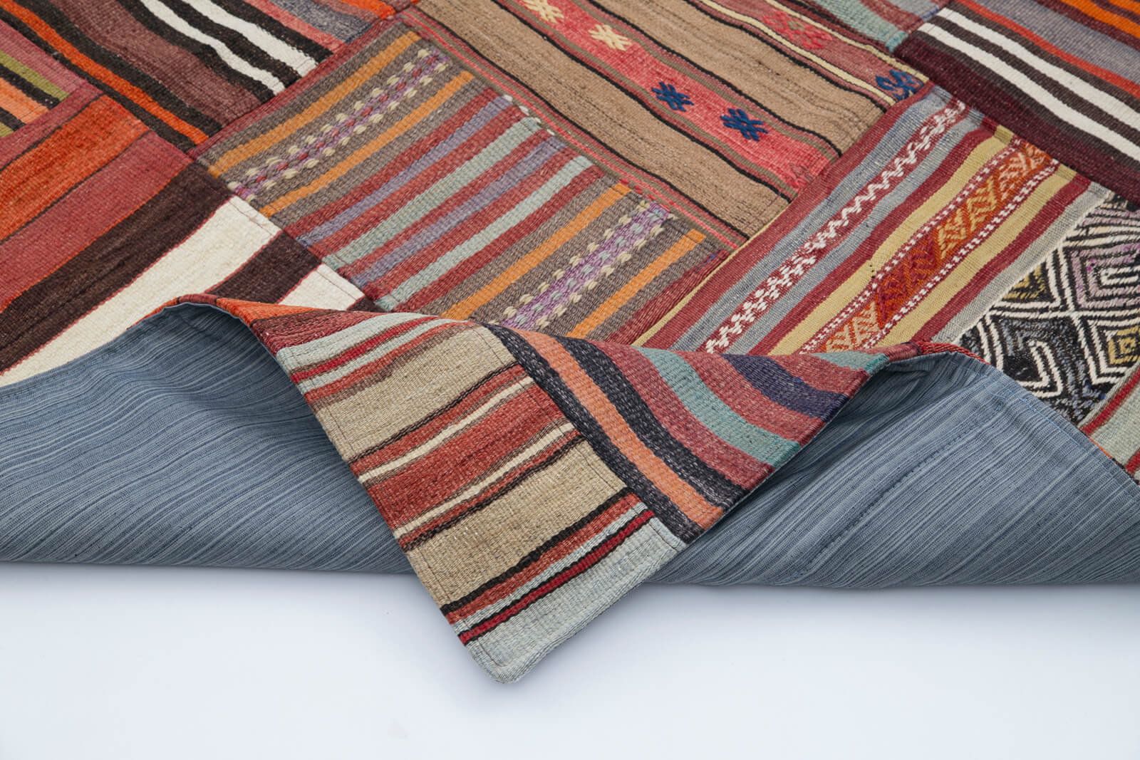 7x10 Multicolor Kilim Patchwork Rug - 30525