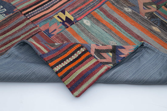 7x10 Multicolor Kilim Patchwork Rug - 30529