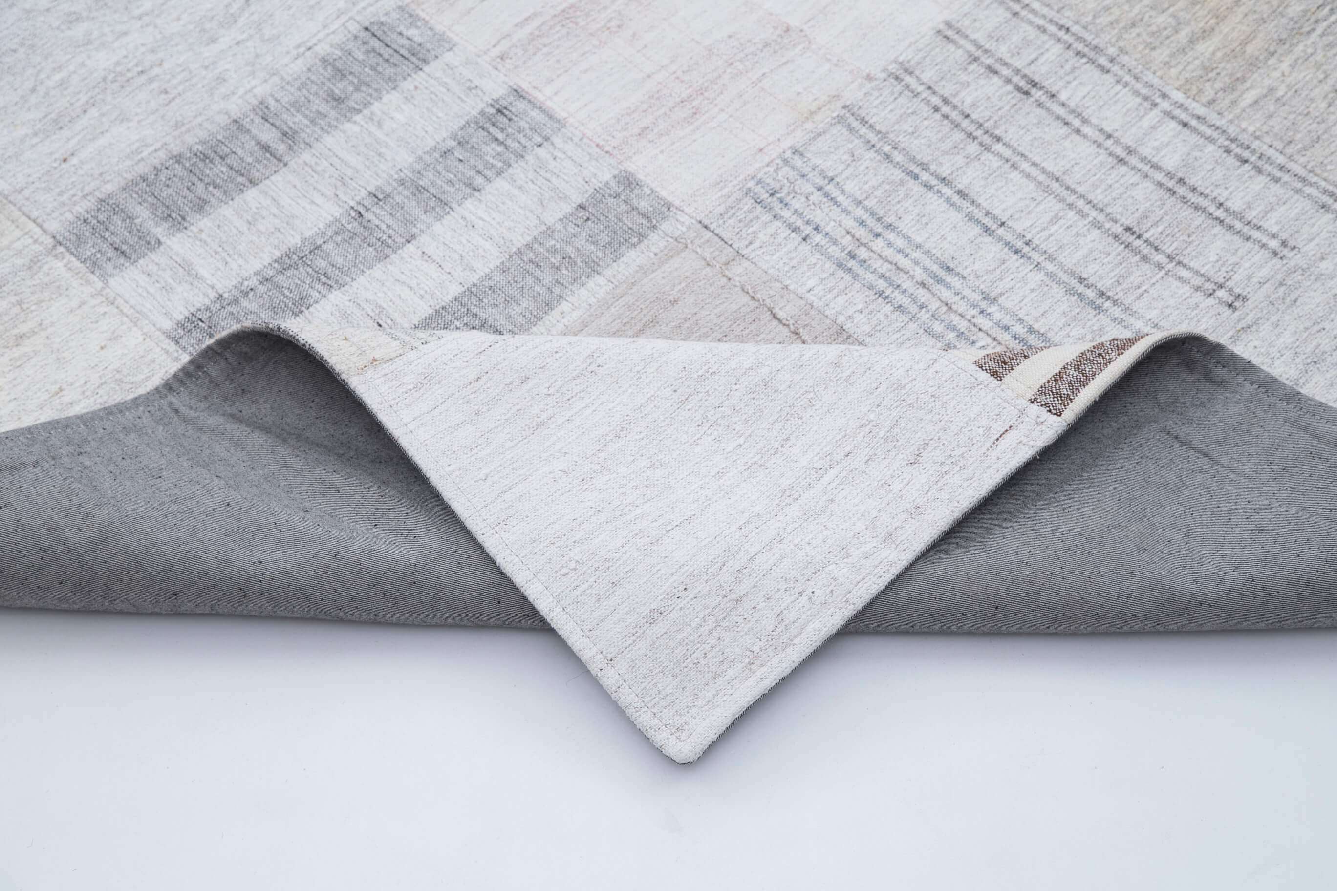 8x10 White Kilim Patchwork Rug - 30531