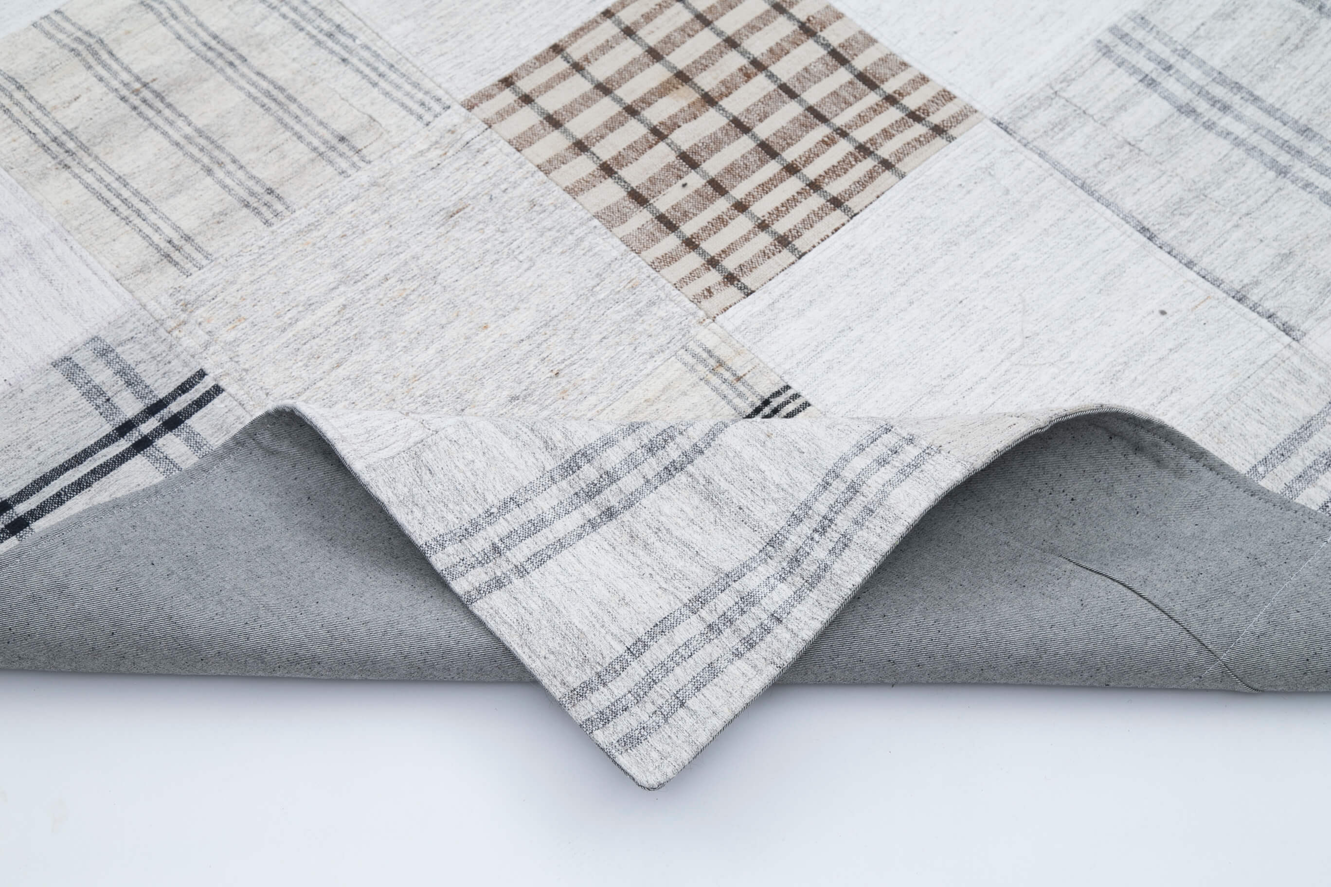 8x10 White Kilim Patchwork Rug - 30541