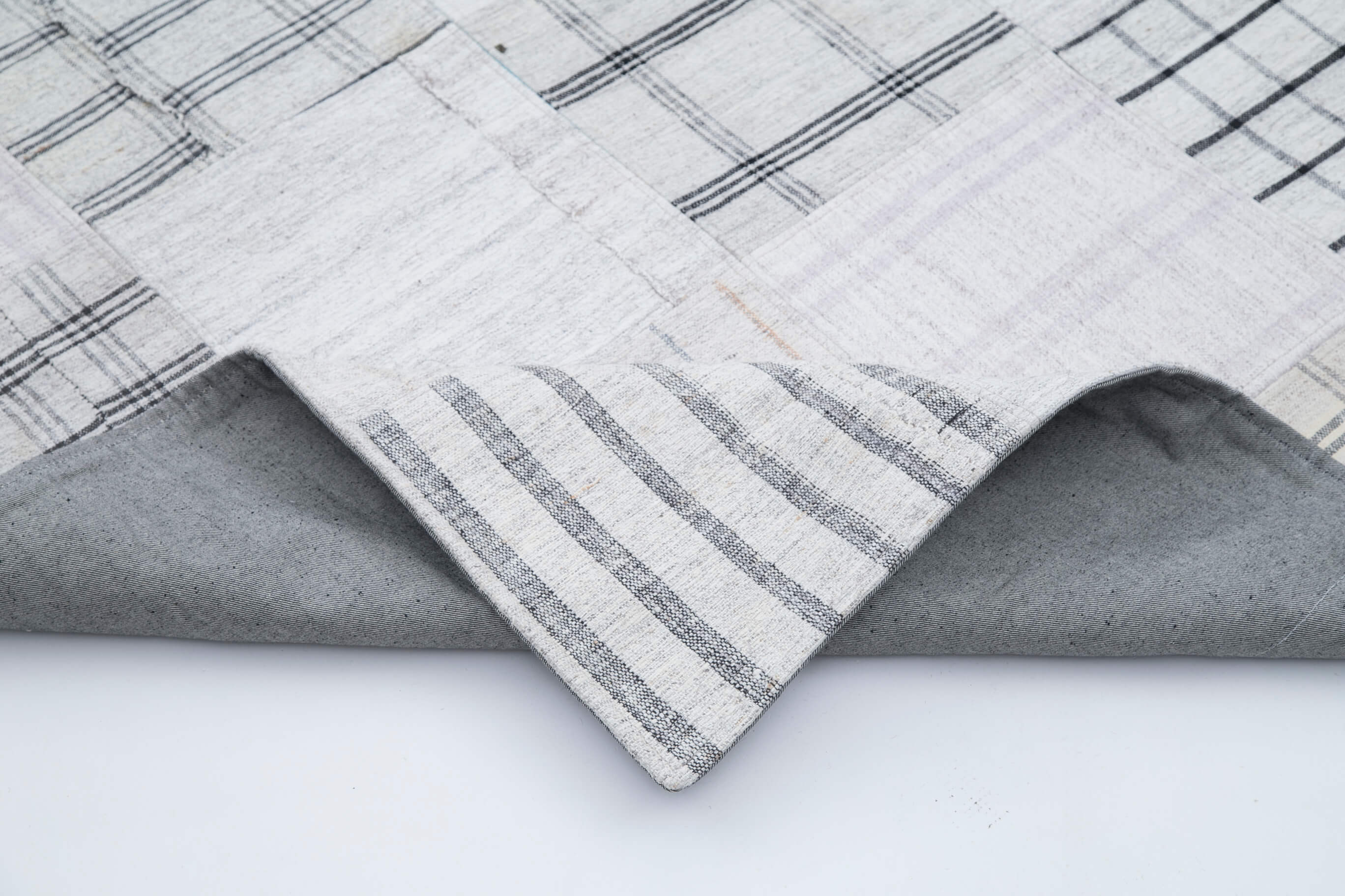 8x10 White Kilim Patchwork Rug - 30544