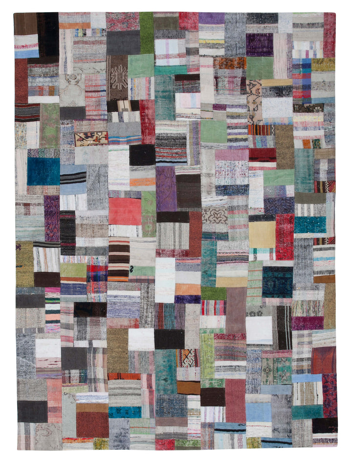 8x11 Multicolor Kilim Patchwork Rug - 30546