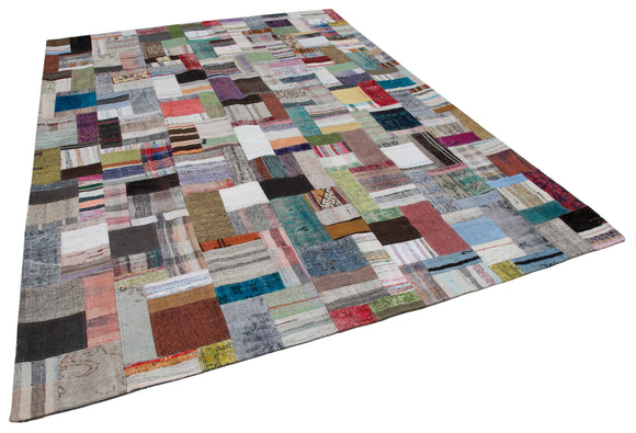 8x11 Multicolor Kilim Patchwork Rug - 30546