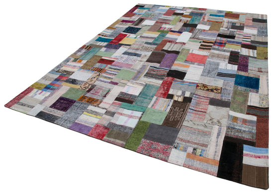 8x11 Multicolor Kilim Patchwork Rug - 30546