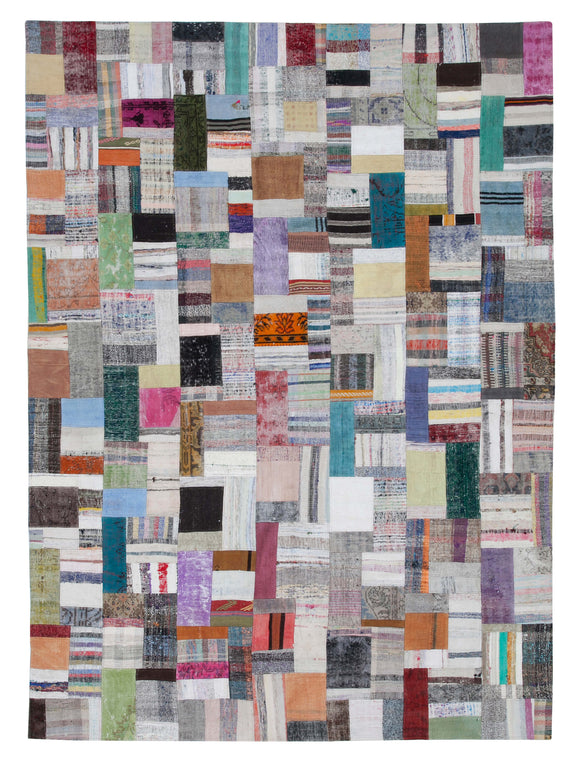 8x11 Multicolor Kilim Patchwork Rug - 30547