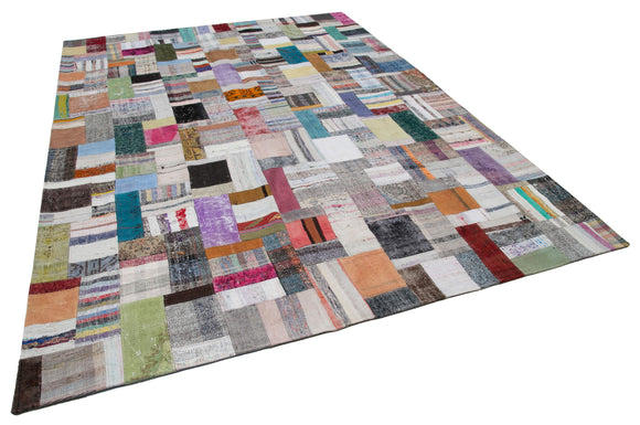 8x11 Multicolor Kilim Patchwork Rug - 30547