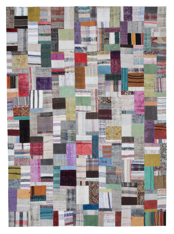 8x11 Multicolor Kilim Patchwork Rug - 30548