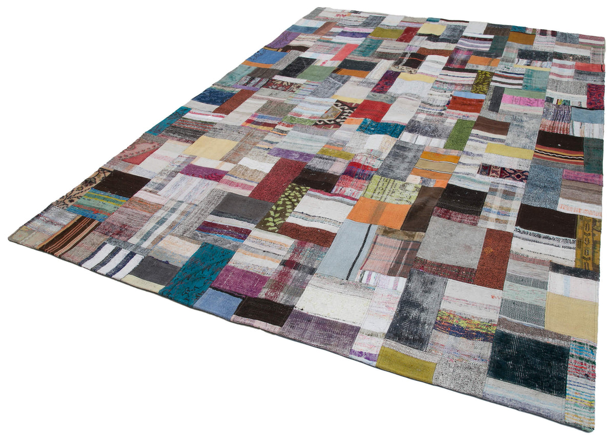 8x12 Multicolor Kilim Patchwork Rug - 30550