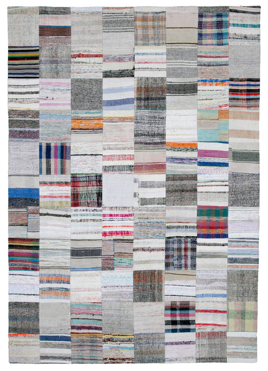 8x12 Multicolor Kilim Patchwork Rug - 30552