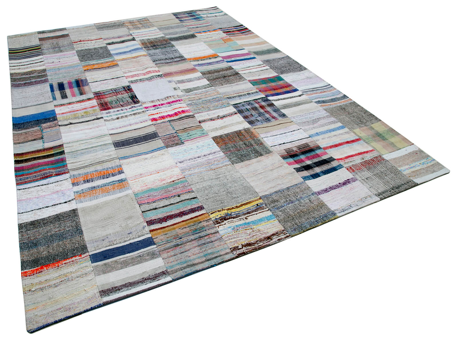 8x12 Multicolor Kilim Patchwork Rug - 30552