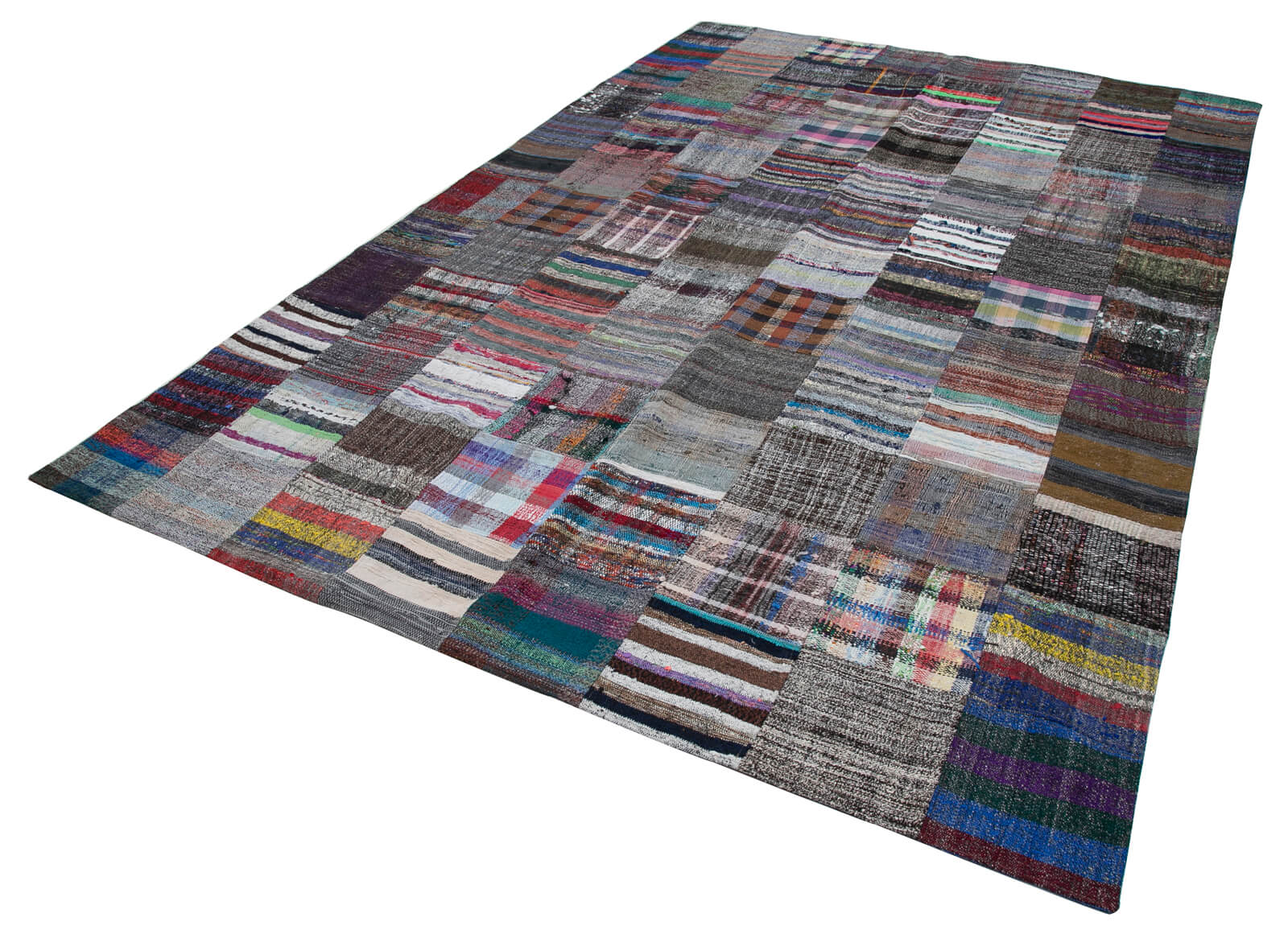 8x12 Multicolor Kilim Patchwork Rug - 30554