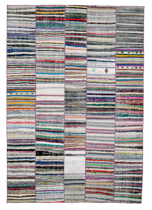 8x11 Multicolor Kilim Patchwork Rug - 30559
