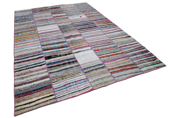 8x11 Multicolor Kilim Patchwork Rug - 30559