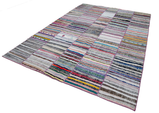 8x11 Multicolor Kilim Patchwork Rug - 30559