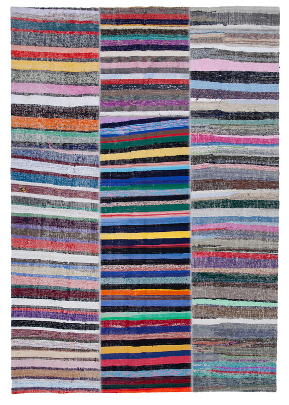 8x11 Multicolor Kilim Patchwork Rug - 30565