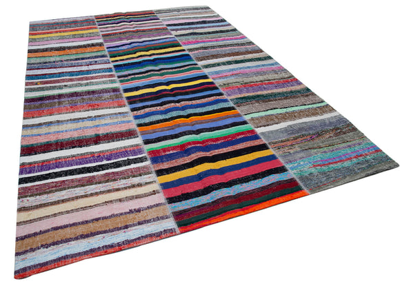 8x11 Multicolor Kilim Patchwork Rug - 30565
