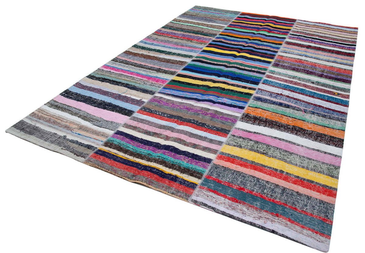 8x11 Multicolor Kilim Patchwork Rug - 30565