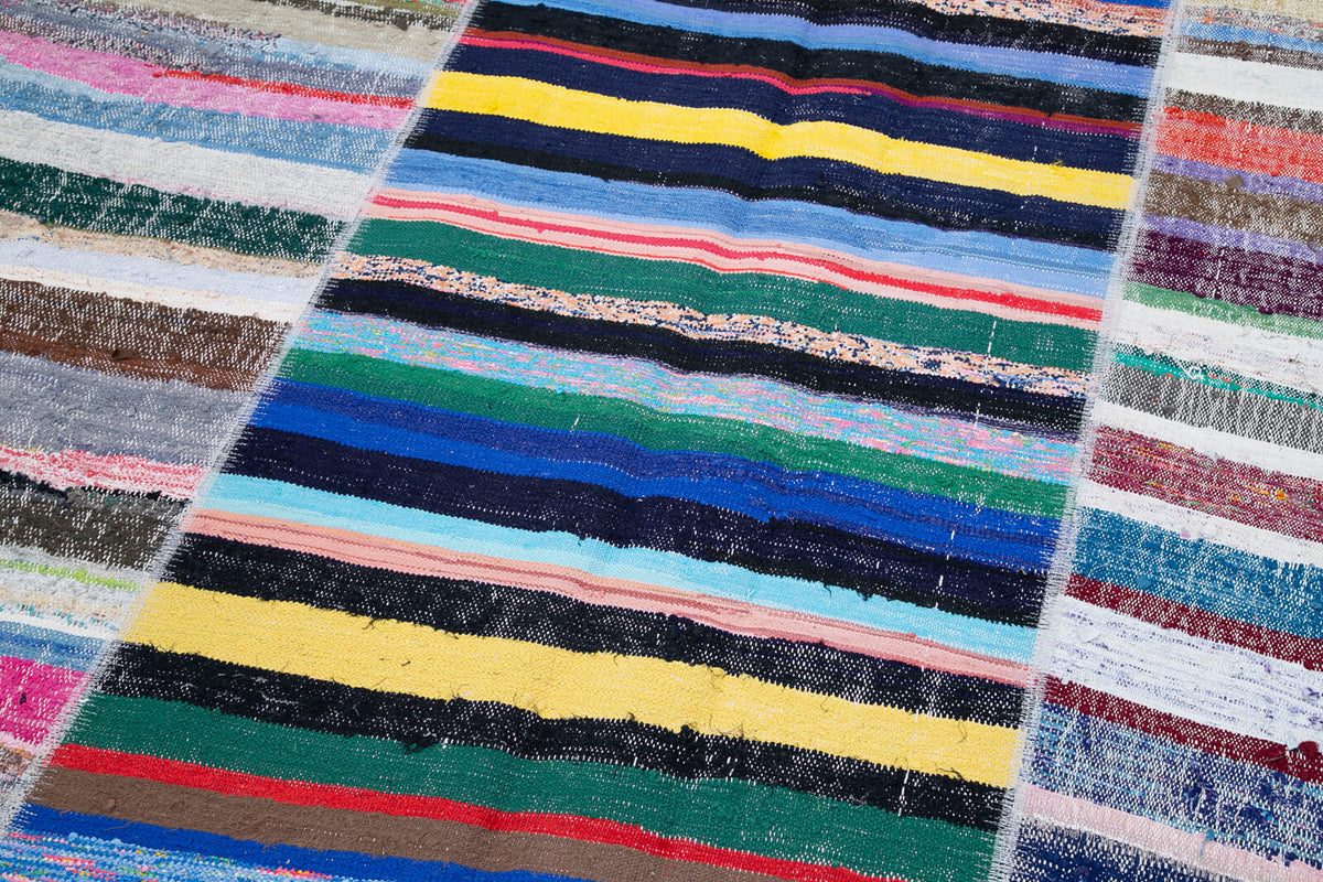 8x11 Multicolor Kilim Patchwork Rug - 30565