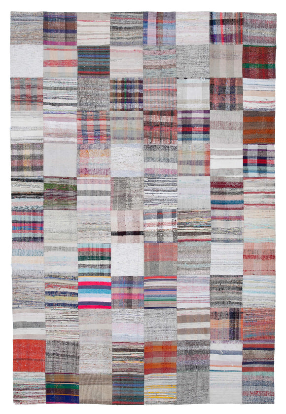 8x12 Multicolor Kilim Patchwork Rug - 30567