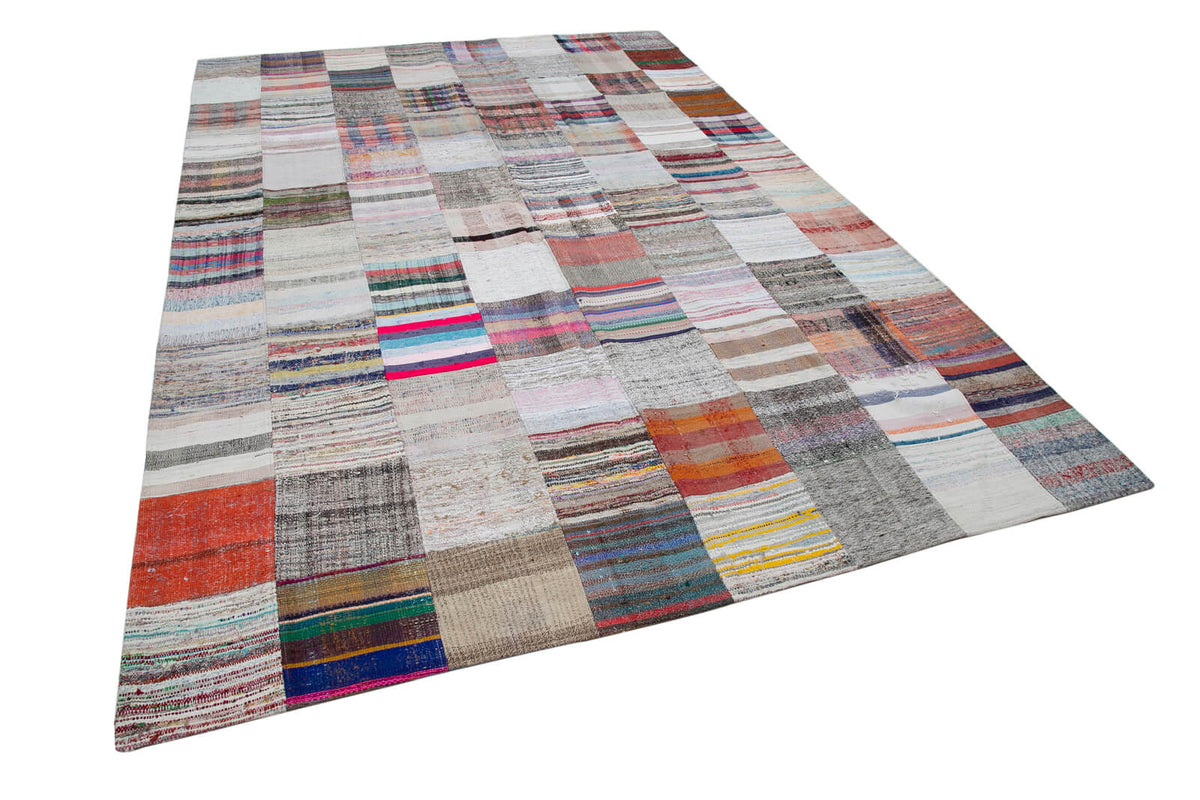 8x12 Multicolor Kilim Patchwork Rug - 30567